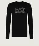 Лонгслив slim fit Ea7, черный - фото