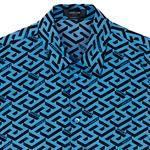 VERSACE Мужская синяя рубашка - фото 7