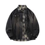 Fax For Fmacm Джинсовая куртка унисекс FMACM, Черный + синий [Рубашка] - фото 12