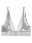 Топ бикини с эффектом металлик Versace, серебристый - фото 2