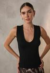 Топ Next SLEEVELESS TEXTURED V-NECK ., Black - фото 2