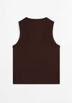Топ SLEEVELESS Massimo Dutti, бургундия - фото 6