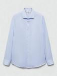 Хлопковая рубашка Emporda Slim Fit Mango, Lt-Pastel Blue - фото 3