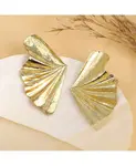 Женские серьги-подвески «Веер» Sohi, gold - фото 2