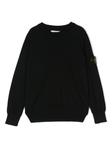 Stone Island Junior джемпер с логотипом Compass, черный - фото