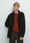 Куртка Massimo Dutti REGULAR FIT OVERSHIRT , Dark Brown - фото
