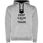 Худи Kruskis Keep Calm And Train Two-Colour, серый - фото