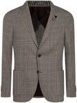 Пиджак в клетку Lardini, серый - фото