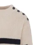 Полосатый свитер с пуговицами Petit Bateau, нейтральный - фото 3