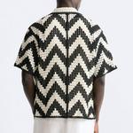 Футболка мужская бело-черная ZARA - фото 5