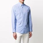 Хлопковая рубашка с клетчатым принтом Polo Ralph Lauren, синяя - фото 5