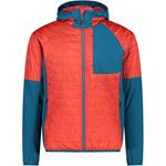 Куртка мужская гибридная куртка с фиксированным капюшоном Cmp, цвет fire - фото