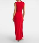 Блейн собранное джерси платье Simkhai, Crimson - фото 3