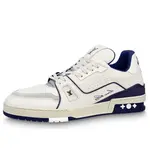 Кроссовки lv trainer sneakers 'white navy' Louis Vuitton, белый - фото