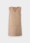 Платье Calvin Klein DOUBLEFACE V NECK MINI SHIFT, Amphora/Beige - фото 5
