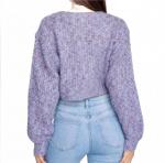 Фиолетовый укороченный кардиган Cotton Dusk LE LIS - фото 2