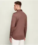 Рубашка slim fit Van Laack, коричневый - фото 4