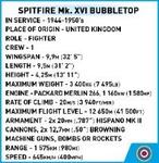 Cobi 5865 блокирует Spitfire Mk. Xvi Bubbletop Fighter 152 Эл. - фото 8