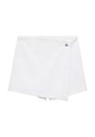 Юбка с запахом Shorts Mango, белый - фото 5