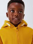 Детская флисовая худи на молнии John Lewis, Yellow - фото 4