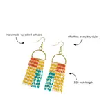 Серьги Эллисон с бахромой из бисера Ink+Alloy, amalfi - фото 2