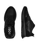 Кроссовки Boss с добавлением кожи, черный - фото 4