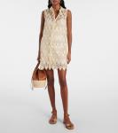 Мини-платье Deco с кружевом Frame, экрю - фото 2