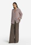 Блуза Falconeri Button-down blouse, Stampa Riga Dusty Rose/Light Pink - фото 2