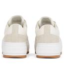 Кеды женские Calvin Klein Jeans кожаные на платформе, бежевый - фото 4