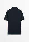 Поло Massimo Dutti SHORT SLEEVE POLO NECK, Dark Blue - фото 6