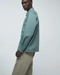 Саржевая рубашка Sfera, зеленый - фото 4