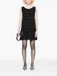 Мини-платье без рукавов из твида LIU JO, черный - фото 2