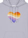 Толстовка Watapparel  Rainbow Heart, сиреневый - фото 4