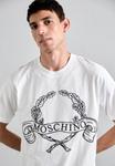 Футболка MOSCHINO LAUREL CROWN LOGO, White - фото 4