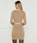 Платье с потертым поясом Guess Jeans, бежевый - фото 3