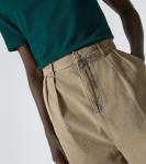 Джинсы с широкими штанинами и плиссе Loewe, песочный - фото 5