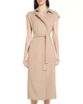 Длинное платье-тренч Theory, бежевый - фото 2