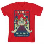 Футболка с рисунком Taz Skiing для мальчиков 8–20 лет Looney Tunes Licensed Character - фото 2