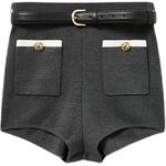 Шорты Self portrait с эластичным дизайном Self-portrait, Gray Mixed Color - фото