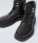 Ботинки шнурованные из кожи пикши Bottega Veneta, черный - фото 3