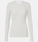 Delphi топ из ребристого трикотажа Agolde, Brushed Grey Heather - фото