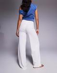 Широкие брюки с жатым эффектом, белые Missyempire - фото 4