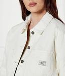 Куртка женская Guess Jeans Chore джинсовая классического кроя, белый - фото 4