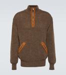 Свитер на молнии из смесовой шерсти Bokasafn Ranra, Walnut - фото