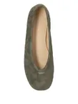 Замшевые балетки Coach, зеленый - фото 4