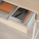 Рабочий стол IKEA ALEX, 132x58, дуб/белый - фото 2