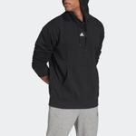 Толстовка Men's adidas Logo Small Label Solid Color Sports Black, черный - фото 4