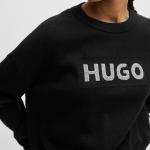 Свитер с лого-жаккардом HUGO BOSS, черный - фото 8