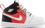 Кроссовки Air Jordan 1 Mid SE TD 'White Infrared', черный - фото