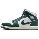 Женские кроссовки Jordan Mid Oxidised Green, зелёно-белые - фото